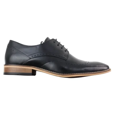 Men Smart Casual Real Leather Office Work Wedding Shoes Laced Simple Brogues