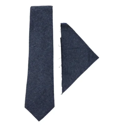 Men Tweed Tie Hankie Set Classic Vintage British Heritage Wool Herringbone