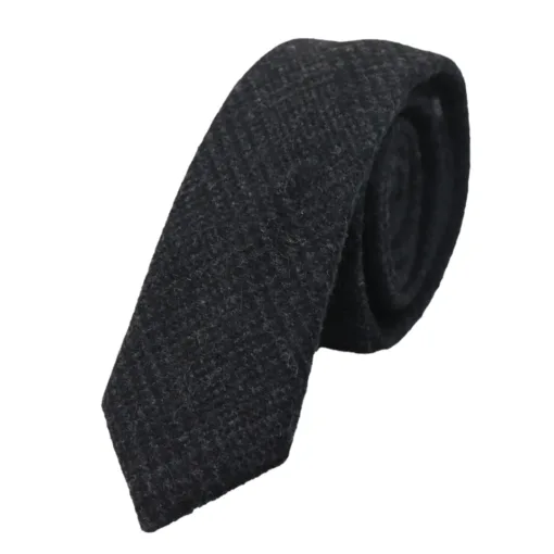 TruClothing Men's Tweed Tie Check Blue Brown Grey Black