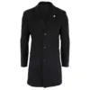 TruClothing Men's 3/4 Overcoat Jacket Wool Feel Coat
