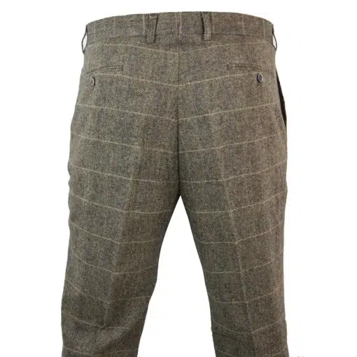 Cavani Albert Men's Herringbone Tweed Check Trousers