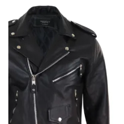 Infinity Men's Leather Jacket Fringed Tassel Western Cowboy