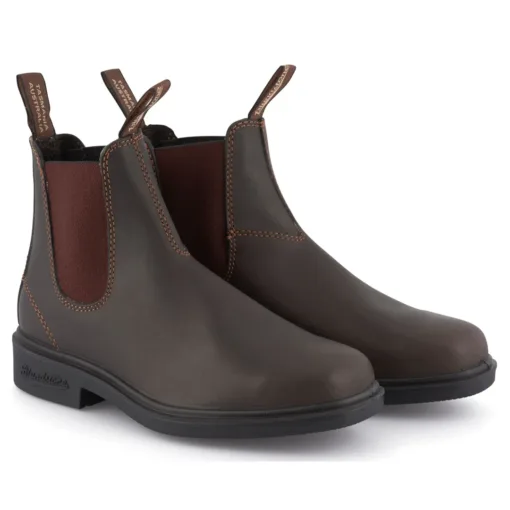 Blundstone 062 Stout Brown Leather Chisel Toe Chelsea Boot