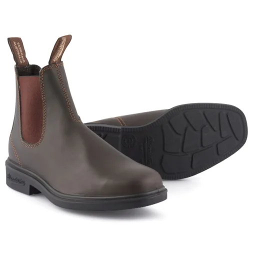 Blundstone 062 Stout Brown Leather Chisel Toe Chelsea Boot
