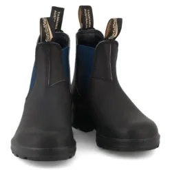 Blundstone 1917 Black Navy Blue Leather Chelsea Boots Ankle
