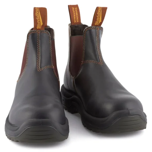 Blundstone 192 Brown Leather Steel Toe Chelsea Boot