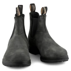 Blundstone 2055 Black Vintage Leather Chelsea Boots Slip-On