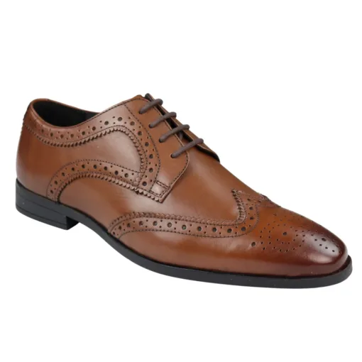 Deen Men's Leather Shoes Brogue Black Brown | Frank Wright