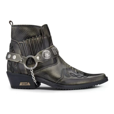 Men Ankle Cowboy Boots Premium Real Leather Vintage Wincklepickers Riding Dancing Boots Cuban Heel