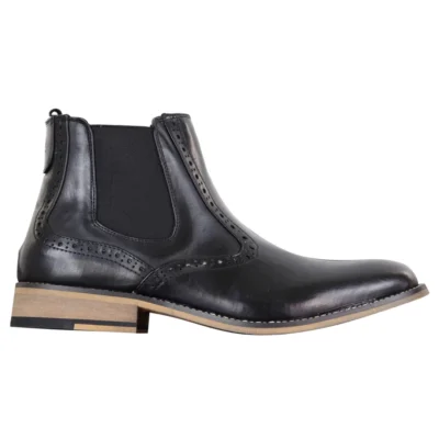 Men’s Brogue Boots 1920s Classic Retro Gatsby Leather