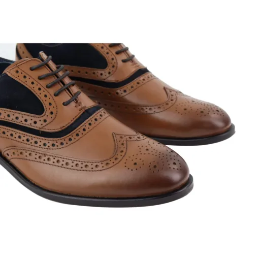 House of Cavani Harry Men's Leather Suede Oxford Brogues