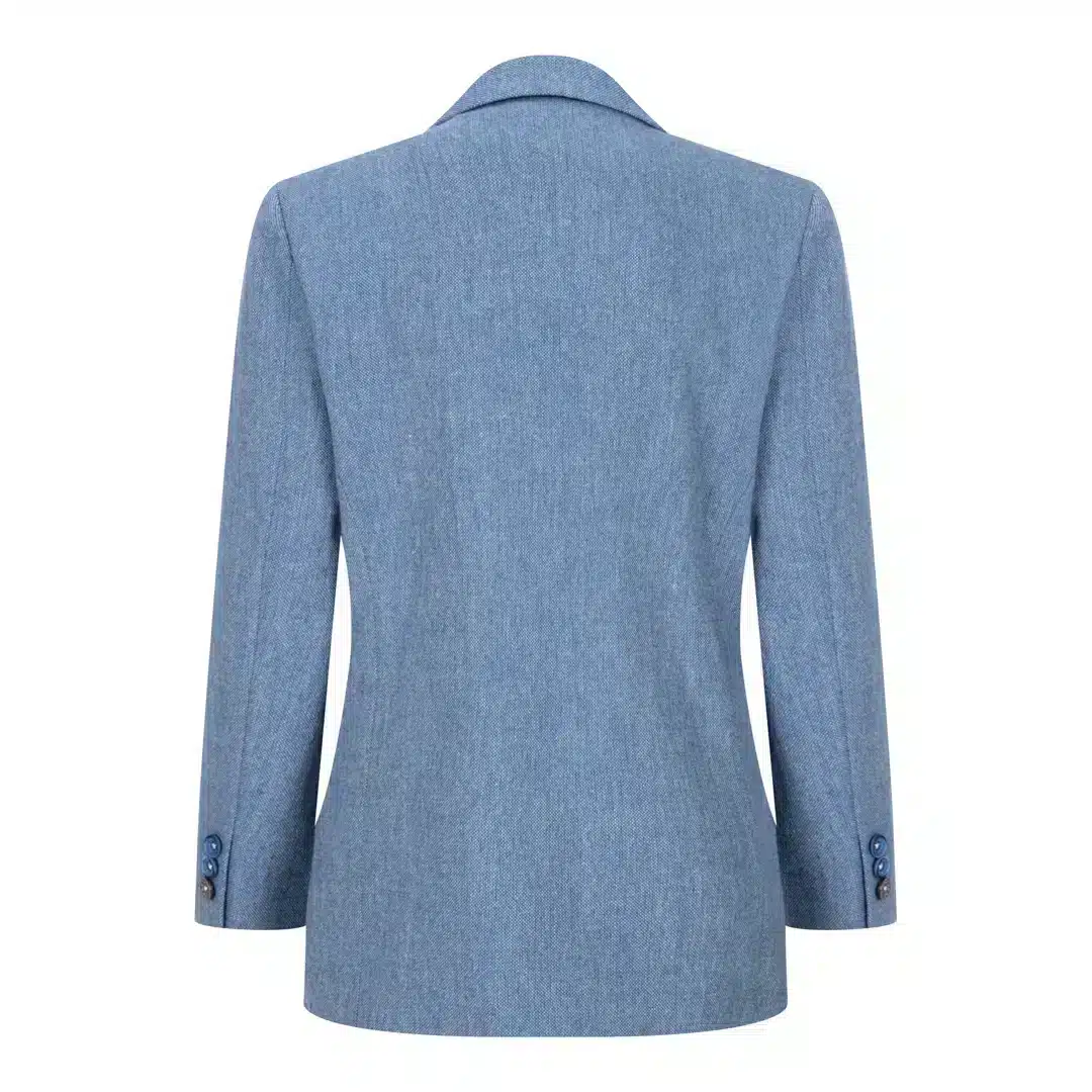House of Cavani Wells Boys 3 Piece Wool Blue Tweed Suit