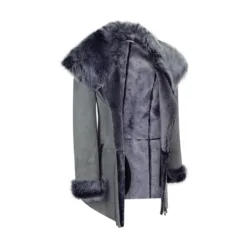 Infinity 5095 Womens Grey Suede Toscana Sheepskin Coat