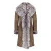 Infinity Brissa Taupe 3/4 Length Women's Sheepskin Coat