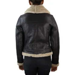 Infinity Glorius Women's Sheepskin Leather Brown Jacket