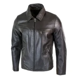 Infinity Memphis Mens Leather Soft Hide Collar Box Jacket