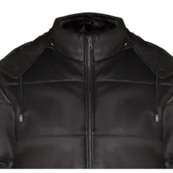 Infinity Men's Hood Jacket Leather Black Brown