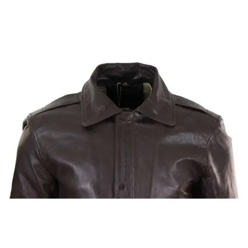 Infinity Men's Leather Aviator Bomber Jacket Jacket