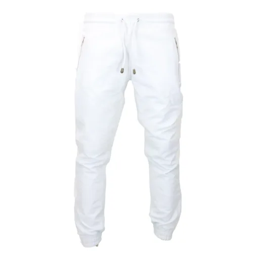Infinity Men's Leather Jogger Jeans Trousers