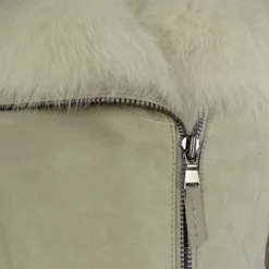 Infinity Mily Women's Cream Toscana Sheepskin Suede Jacket