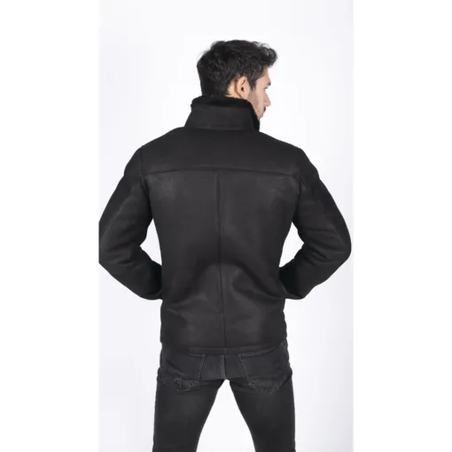 Infinity Osayi Men's Sheepskin Jacket Zipped Black Zipped