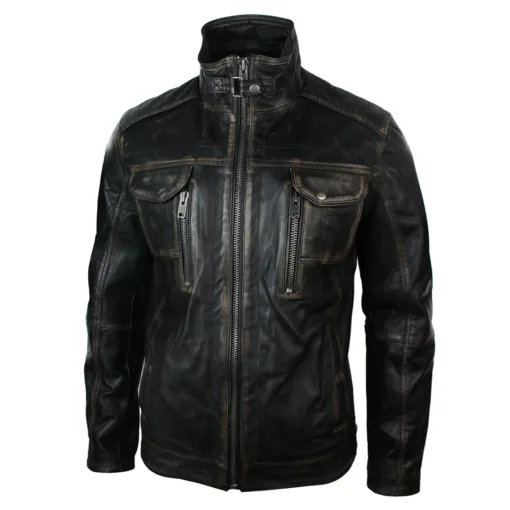 Infinity Toronto Men's Jacket Leather Brown Black
