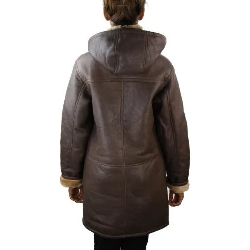 Infinity Trenca Women's Sheepskin Leather Brown Beige Jacket