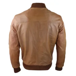 Infinity Varsity Men's Leather Bomber Jacket Leather