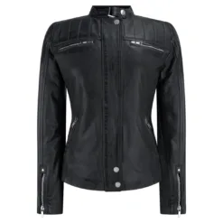 Infinity Women's Brown Biker Leather Jacket