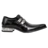 New Rock M-2246-S14 NewMAN Black Leather Steel Heel