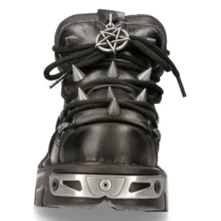 New Rock Unisex 110-S1 Boots Metal Spikes Laced