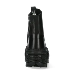 New Rock WALL083C-S5 Boots Punk Black Leather Platform