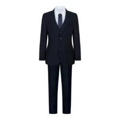 Paul Andrew 524 Boys Navy Blue 5 Piece Shirt Tie Suit