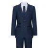 Paul Andrew Arthur Boys Navy Blue 3 Piece Tweed 1920s Suit
