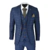 Paul Andrew Hamleys Mens 3 Piece Blue Orange Check Suit