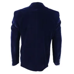 TruClothing Men's Blue Velvet Jacket Blazer Waistcoat
