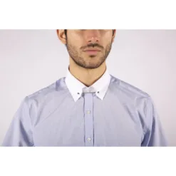 TruClothing Men's Club Collar Shirt Bar Poplin Pin Check