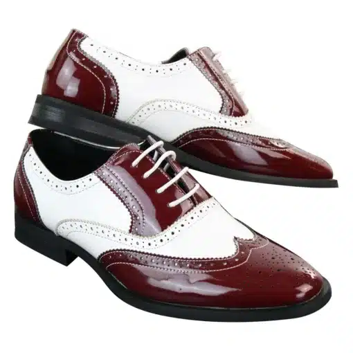 Men's Patent Brogues Shiny Shoes Gatsby Classic